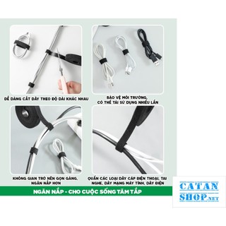 Băng dán gai, dây dán xé, băng dính gai, cuộn dây quấn chống rối, cuộn dây quấn dây điện cáp sạc gd711-quandd