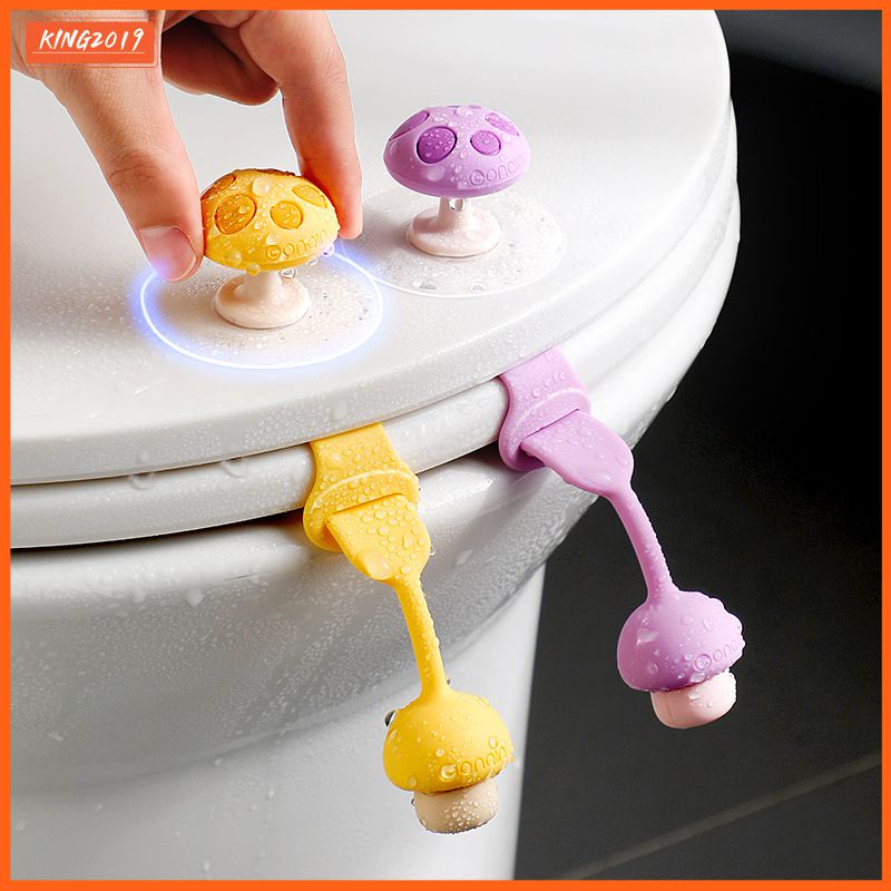 Dụng Cụ Mở Nắp Bồn Cầu Có Tay Cầm Bằng Silicone Tiện Dụng