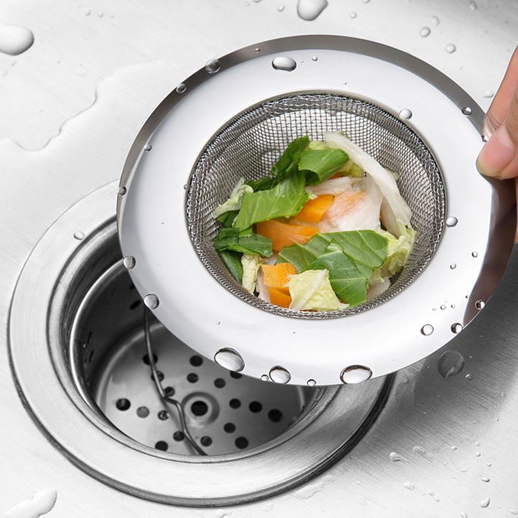 Miếng Lưới Inox Lọc Rác Bồn Rửa Chén Chặn Thức Ăn Thừa H004-C