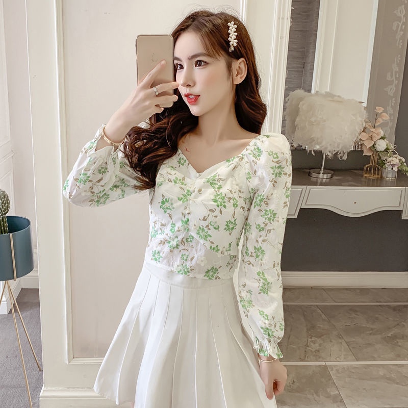 IELGY Áo Sơ Mi Tay Dài Cổ Chữ v Thời Trang Dành Cho Nữ