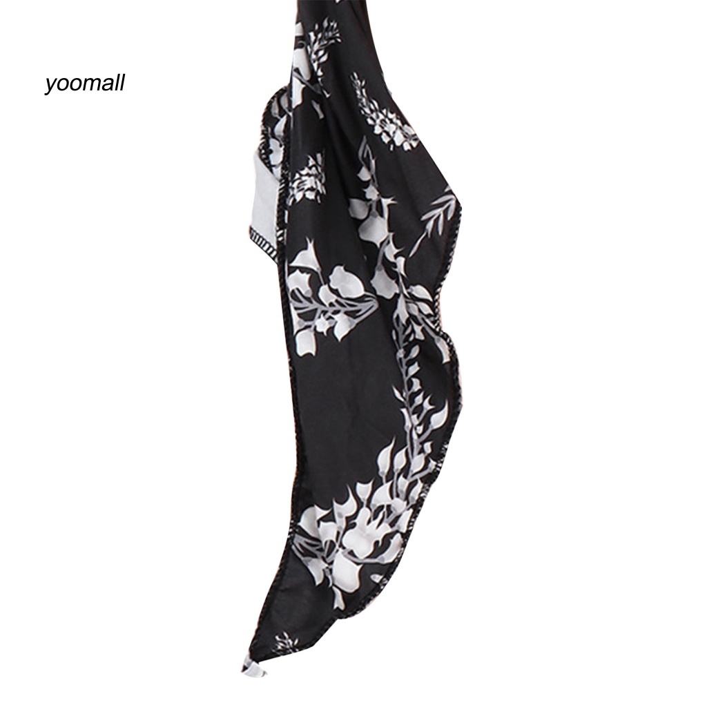 Mũ Trùm Đầu Co Giãn Phối Tua Rua In Họa Tiết Hoa Thời Trang Cho Nữ