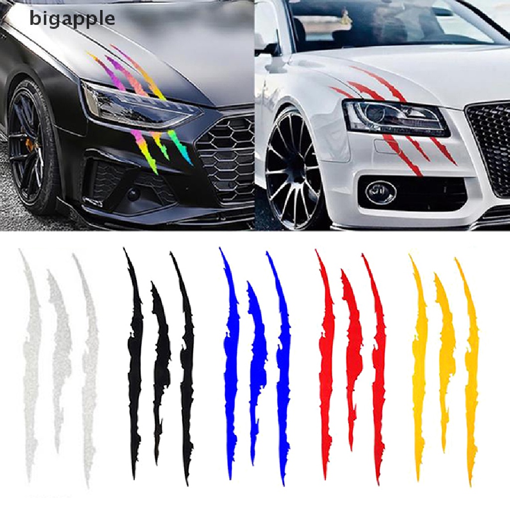 1 Miếng Dán Trang Trí Xe Hơi Họa Tiết Sọc Vuốt Độc Đáo