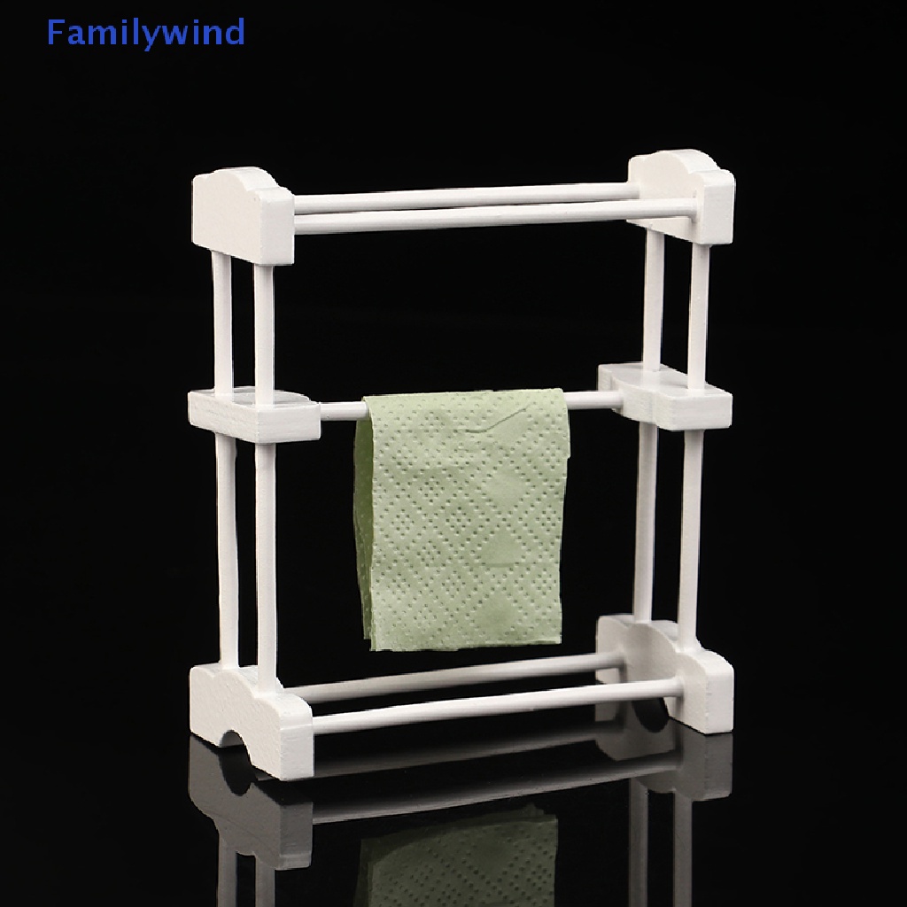 Giá Phơi Khăn Lau Tay Màu Trắng Trang Trí Nhà Búp Bê Tỉ Lệ 1: 12