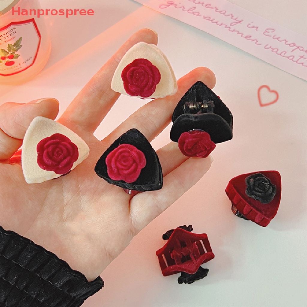 Hanprospree > Kẹp Tóc Mái Hình Tai Mèo Hai Mặt Màu Trơn Phong Cách Retro