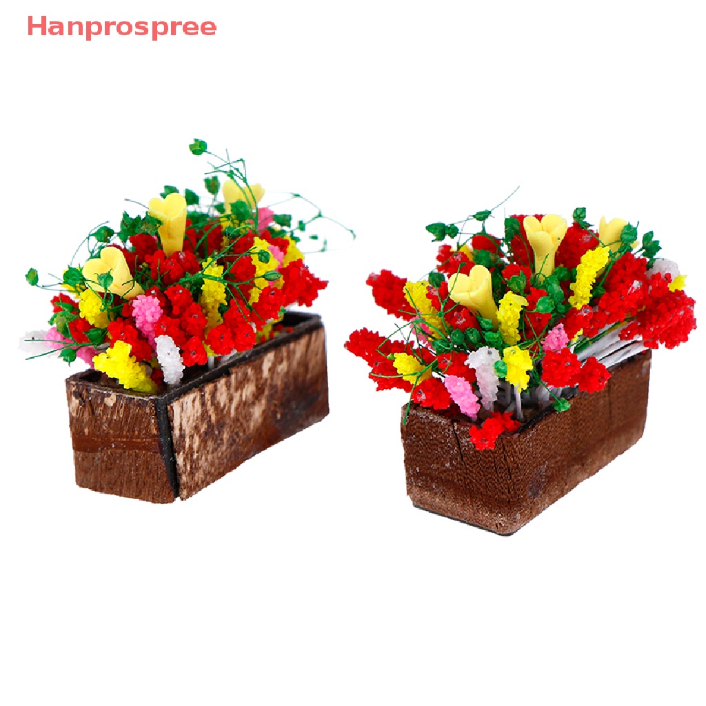 Mô Hình Chậu Hoa Mini Nhiều Màu Sắc Trang Trí Nhà Búp Bê Tỉ Lệ 1 / 12