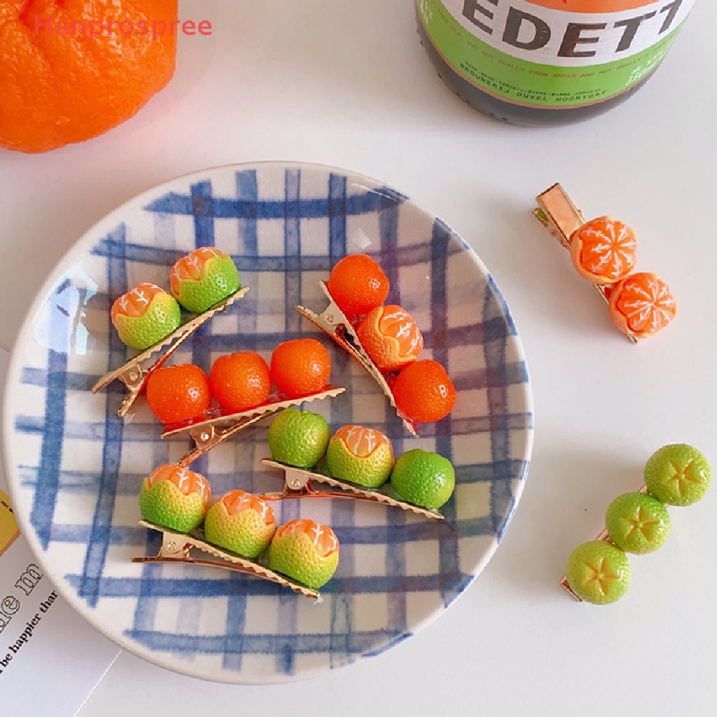 Kẹp Tóc Hình Trái Cam Sáng Tạo Vui Nhộn Cho Bé Gái