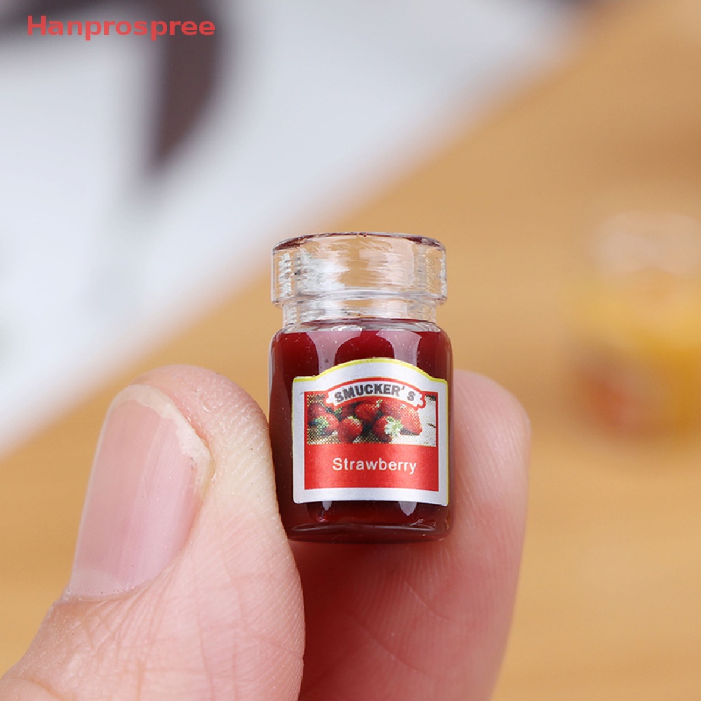 Bộ 2 Mô Hình Nước Sốt Dâu Tây mini Tỉ Lệ 1: 12 Trang Trí Nhà Búp Bê