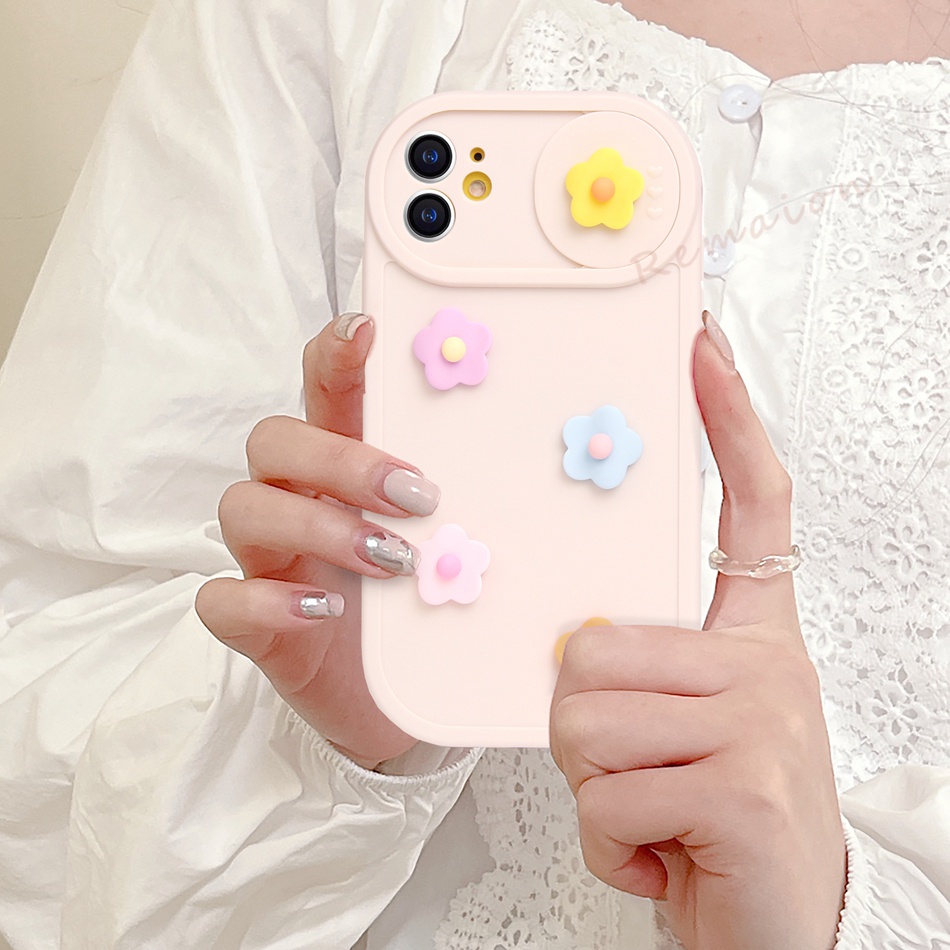 Ốp Điện Thoại Silicon Dẻo Hình Hoa 3D Cho iPhone 11 12 13 14 Pro MAX Plus X XR XS MAX 7 8 Plus SE 2020 11Pro 12pro