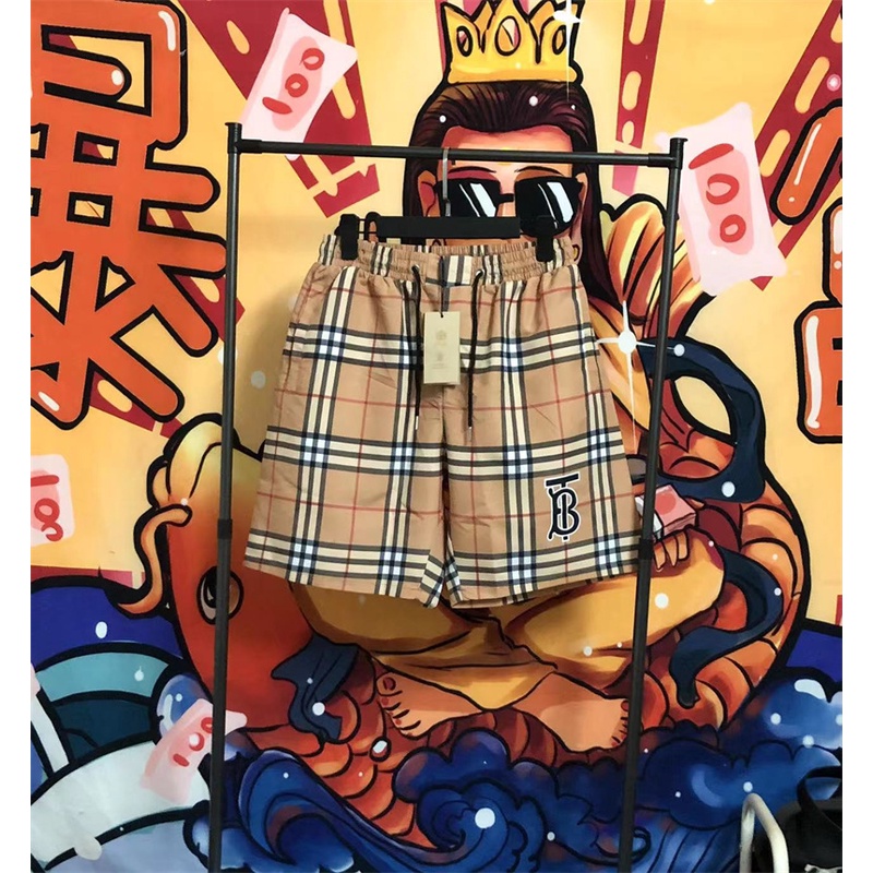 Quần Short cotton Co Giãn Họa Tiết Kẻ Sọc Chất Lượng Cao BUR99BER-2023