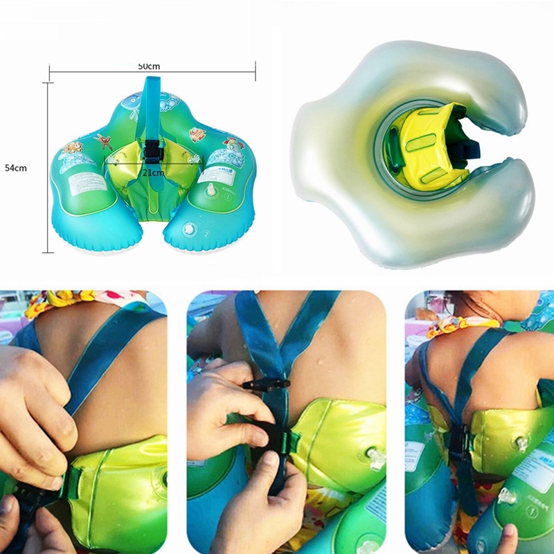 Phao Bơi Đeo Cổ An Toàn In Họa Tiết Hoạt Hình Dễ Thương Cho Bé 3 Tháng - 1.5 Tuổi