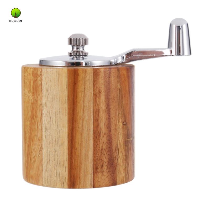 Máy Xay Tiêu Muối Bằng Gỗ Với Tay Cầm Cổ Điển Và Điều Chỉnh Được