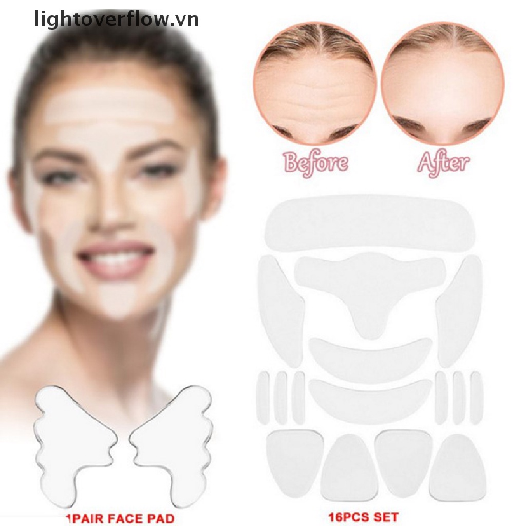 Bộ 18 Miếng Dán Silicone Loại Bỏ Nếp Nhăn Ở Trán Có Thể Tái Sử Dụng