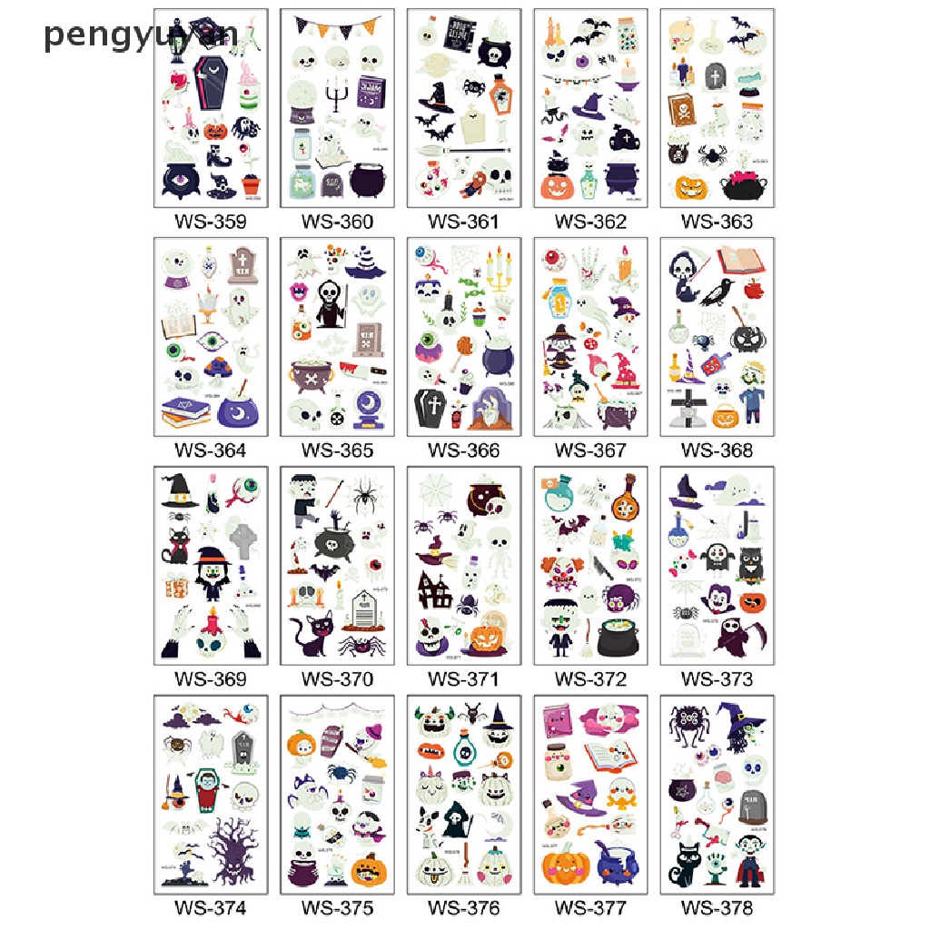 [pengyuyan] Hình Xăm Phát Sáng Trong Bóng Tối Trang Trí Tiệc Halloween