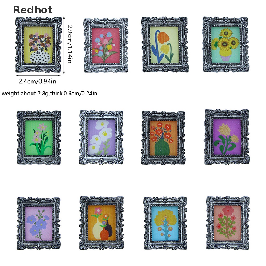 &lt; Redhot &gt; Miếng Dán Tường Trang Trí Nội Thất Nhà Búp Bê