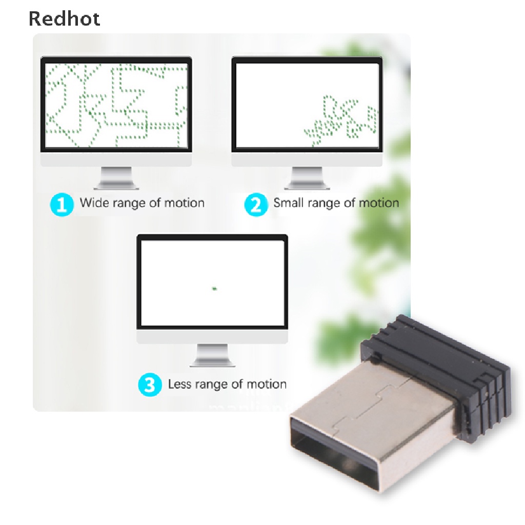 &lt; Redhot &gt; Thiết Bị Lắc Chuột Không Thể Tháo Rời Cổng USB Cho Laptop