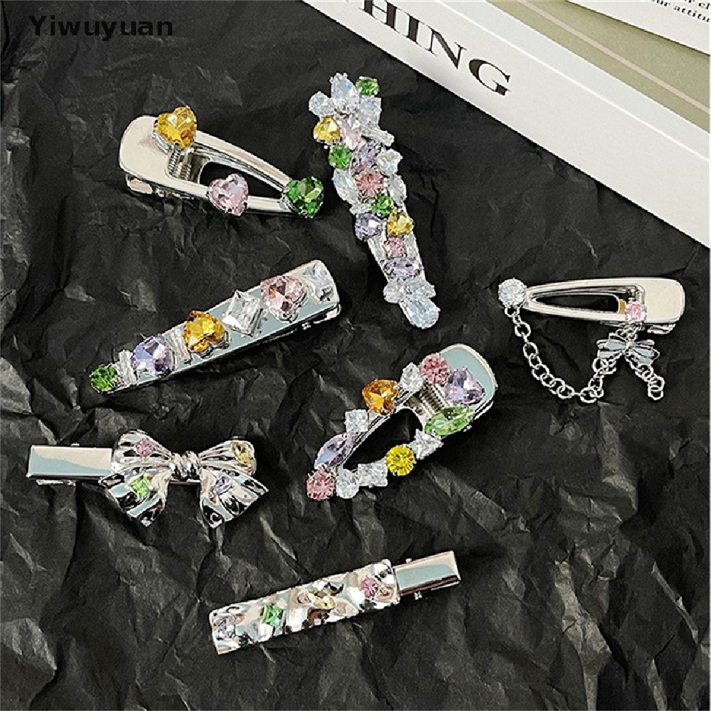 Kẹp Tóc Mỏ Vịt Đính Đá Nhiều Màu Sắc Thời Trang Hàn Quốc