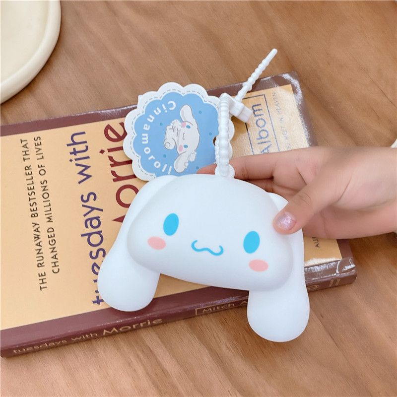 SANRIO Ví Silicon Mini Đựng Tiền Xu Tạo Hình Kuromi KT My Melody Cinnamoroll Dễ Thương Cho Bé