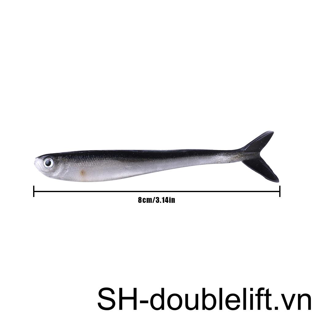 Set 10 Mồi Giả Nhử Cá 3D Bằng Nhựa Gắn Kèm Móc Câu