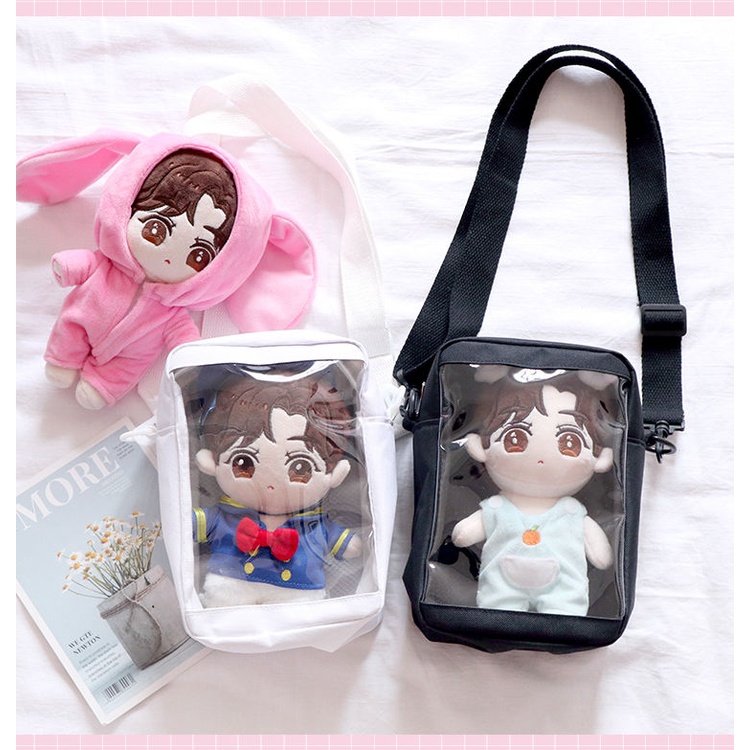 Túi Đeo Chéo Mini 20cm Bằng Vải Canvas Thời Trang Dễ Thương Cho Búp Bê