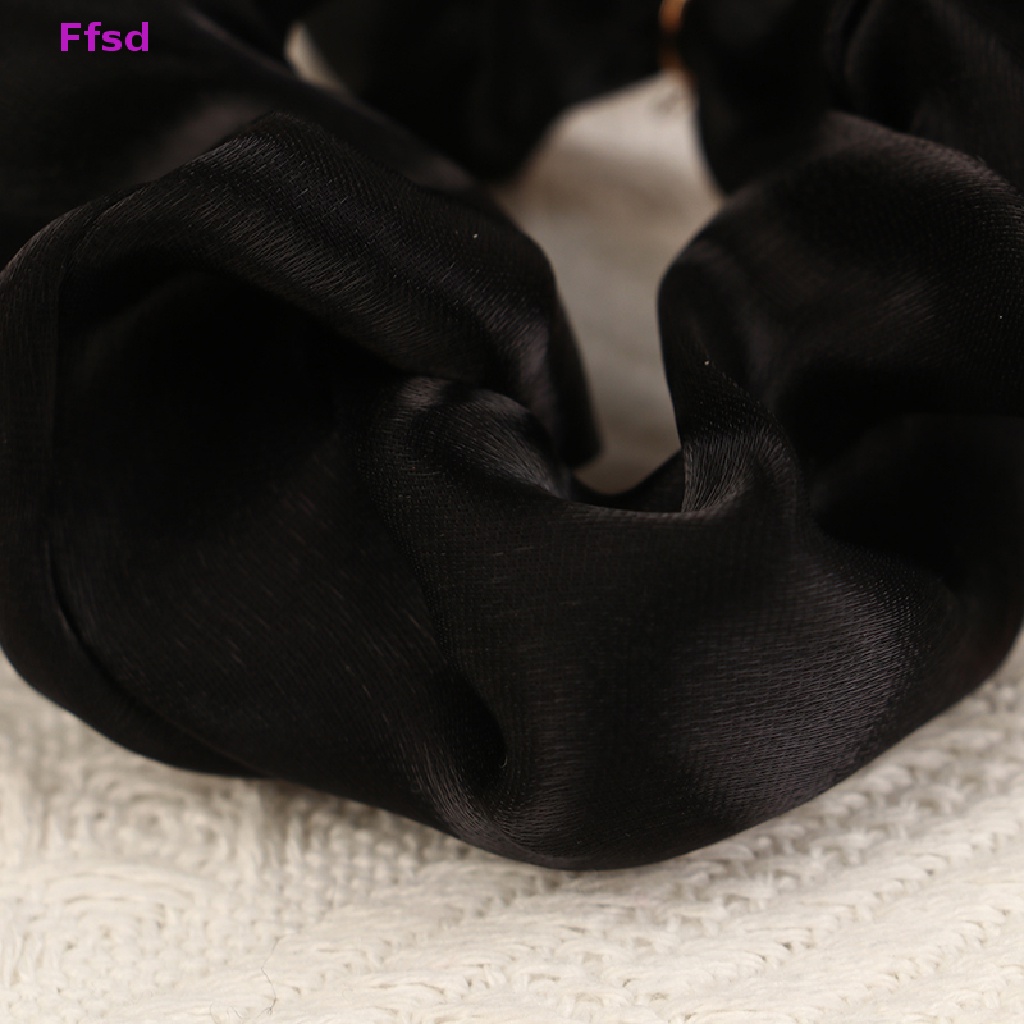 {Ffsd} Dây Buộc Tóc Chiffon Bản Lớn Đính Đá Ngọc Trai Phối Tua Rua Cho Nữ Bán Chạy