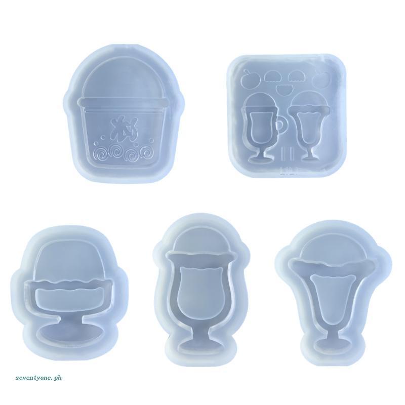 Khuôn Silicone Làm Móc Khóa / Đồ Tráng Miệng DIY