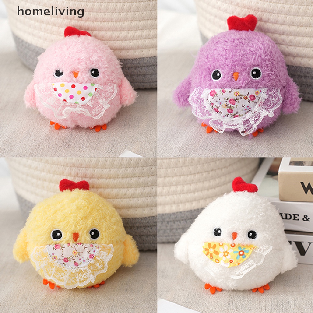 Móc Khóa Hình Gà Nhồi Bông 10cm Dễ Thương