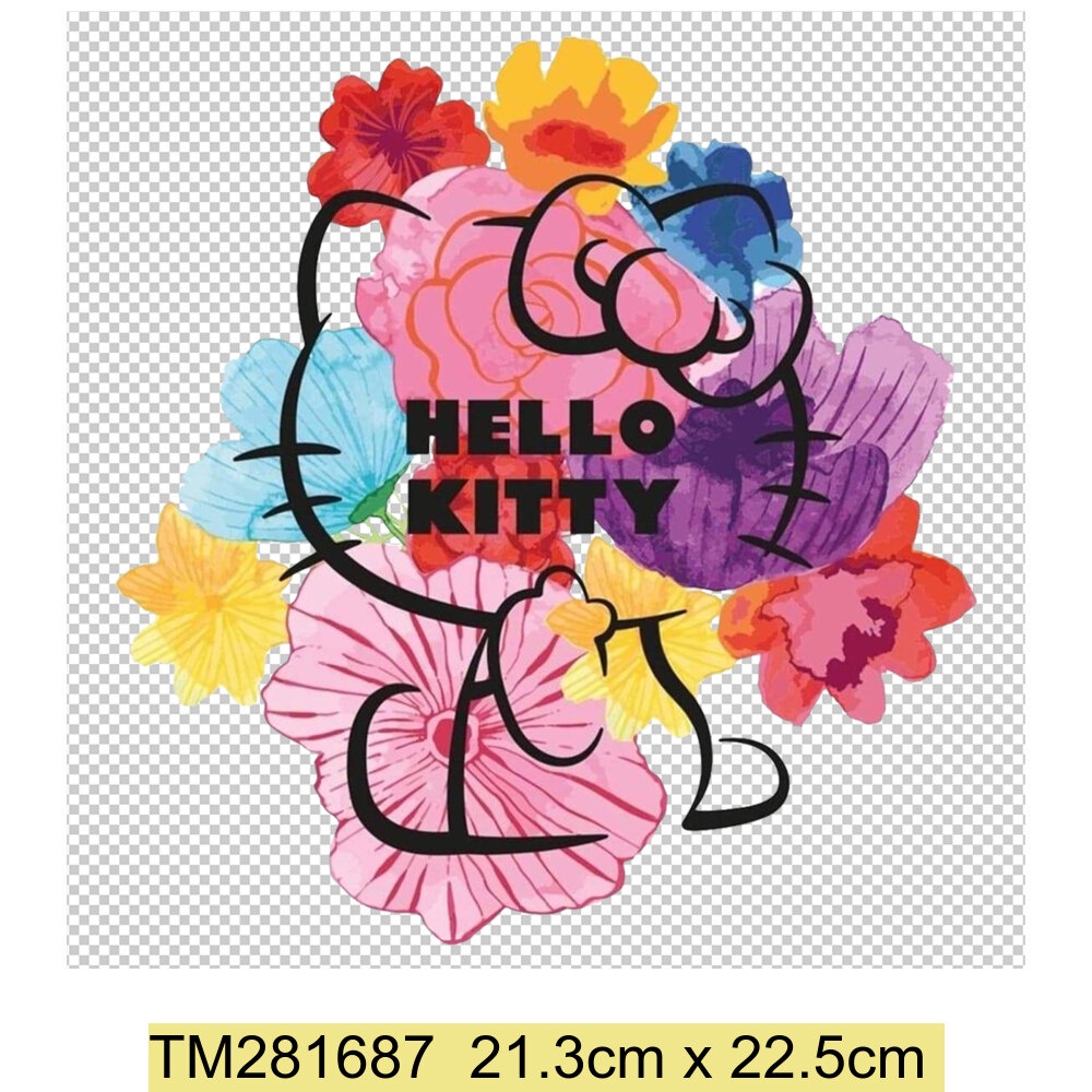 Sticker Ủi Thêu Hình Mèo kitty Dễ Thương