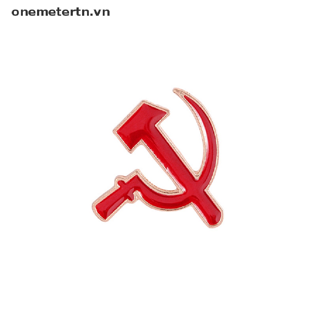 Onemetertn Set 4 Ghim Cài Áo Tráng Men Biểu Tượng USSR Ngôi Sao Đỏ Búa Lạnh Chiến Tranh Xô VN