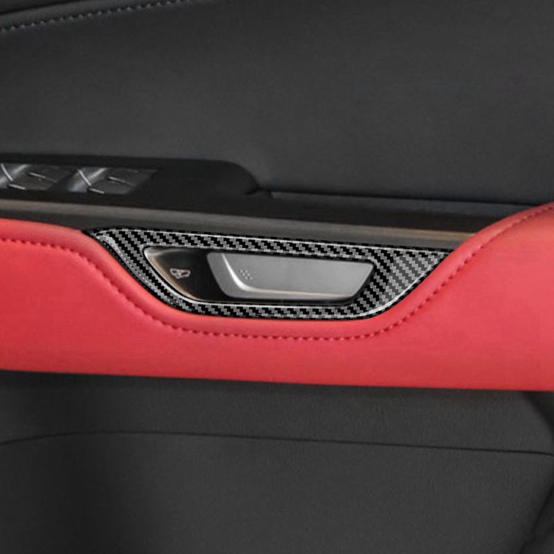 Miếng Dán Trang Trí Tay Nắm Cửa Bên Trong Xe Hơi Bằng ABS Họa Tiết Sợi Carbon Chống Bụi Cho LEXUS NX260 NX350H 2022 2023