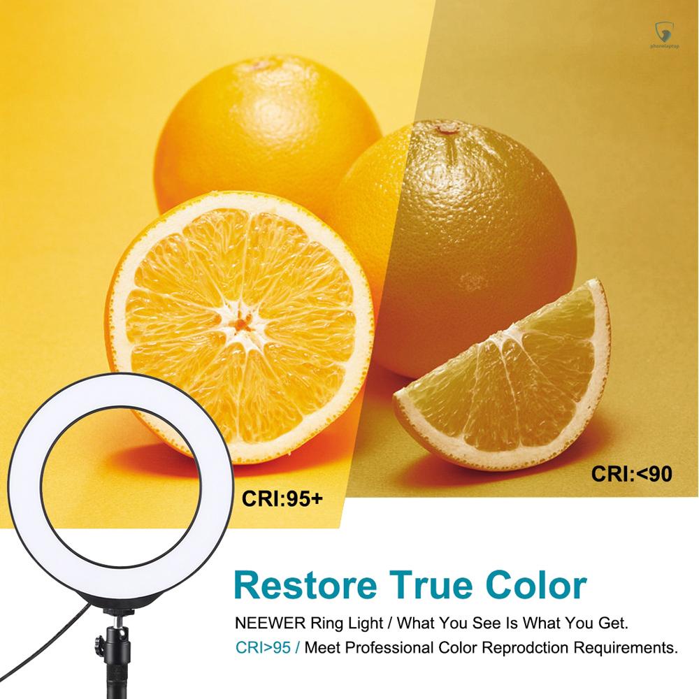 Puluz Vòng Đèn LED Tròn 6.2 inch 160mm USB 10 Chế Độ Điều Chỉnh Được 8 Màu RGBW + Giá Đỡ Ba Chân Để Bàn + Bi Lăn
