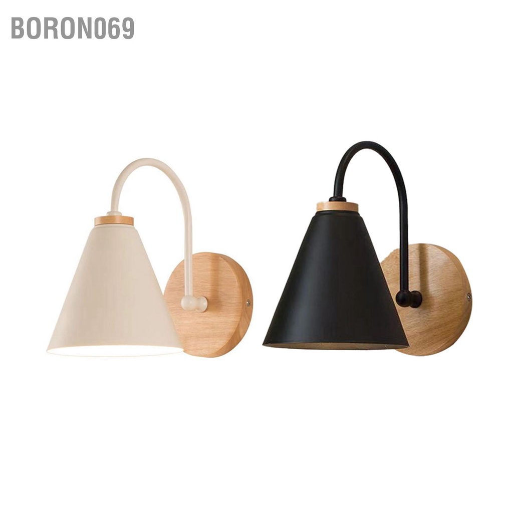 Boron069 Đèn Tường Hành Lang Chụp Sắt Treo Ánh Sáng Cong Cho Phòng Ngủ Khách Nghiên Cứu