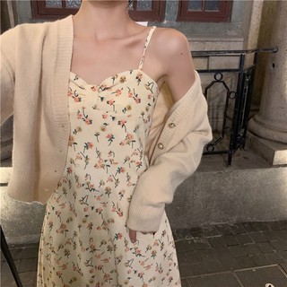 Đầm hoa DUOHANZI kiểu Pháp mới cho nữ