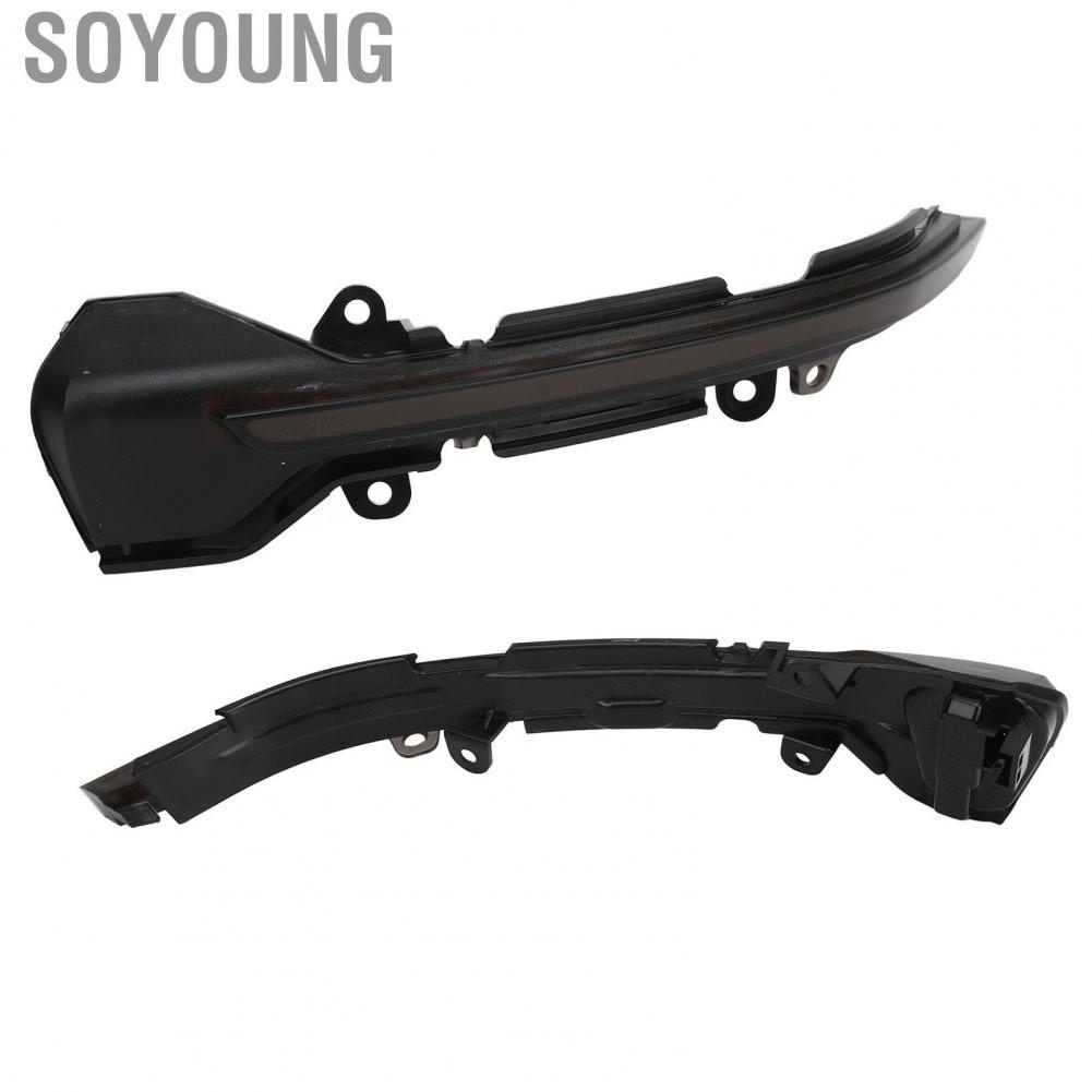 Soyoung Rearview Mirror Turn Signal Light Smoked Black Yellow Side Lamp Indicator Replacement For SEAT Leon Mk3 5F