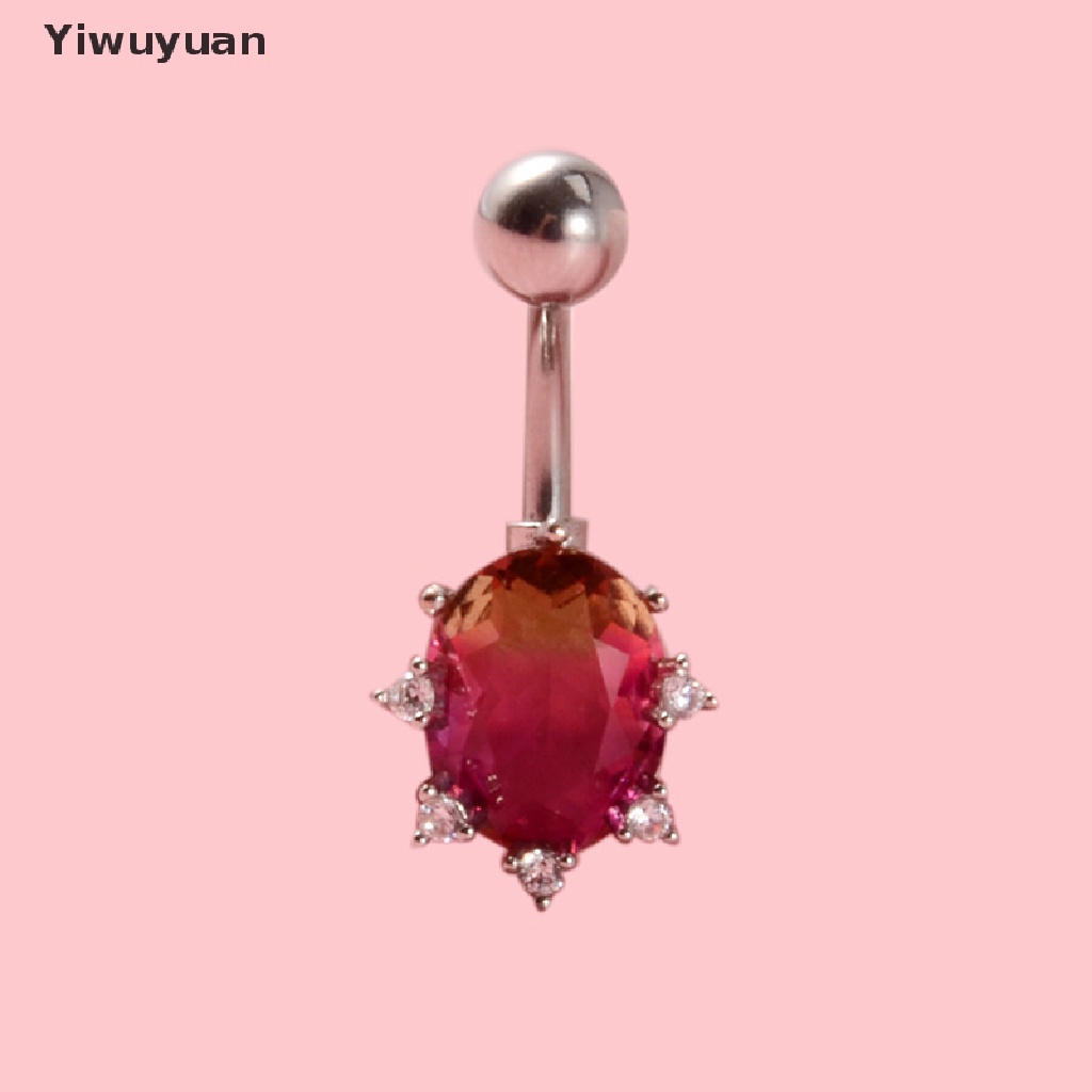 1 Khuyên Rốn Thép Yiwuyuan > Đính Đá Zircon Hình Trái Tim Dễ Thương
