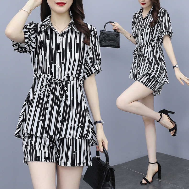 Set Áo Quần Short Chiffon Dáng Rộng Thời Trang Mùa Hè 2023 Cho Nữ