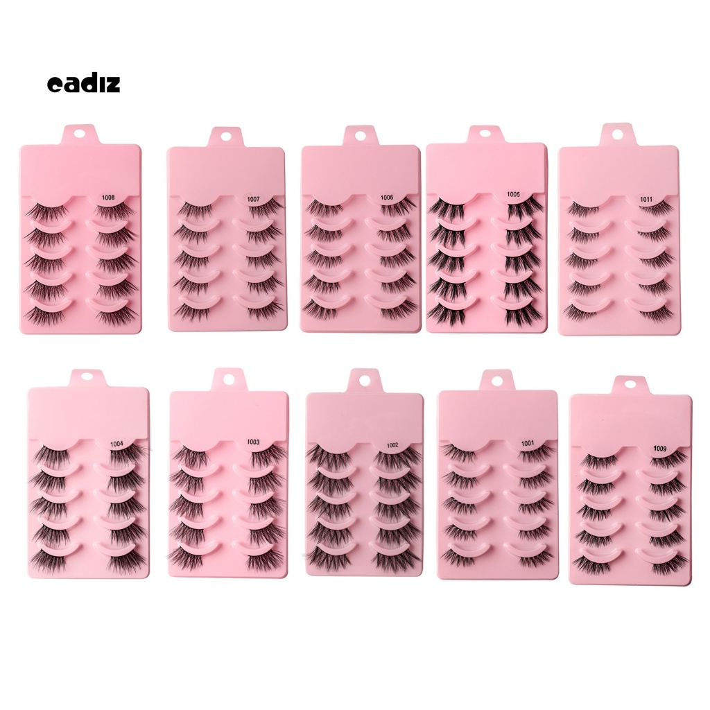 Hộp 5 Cặp Lông Mi Giả Trang Điểm Làm Đẹp