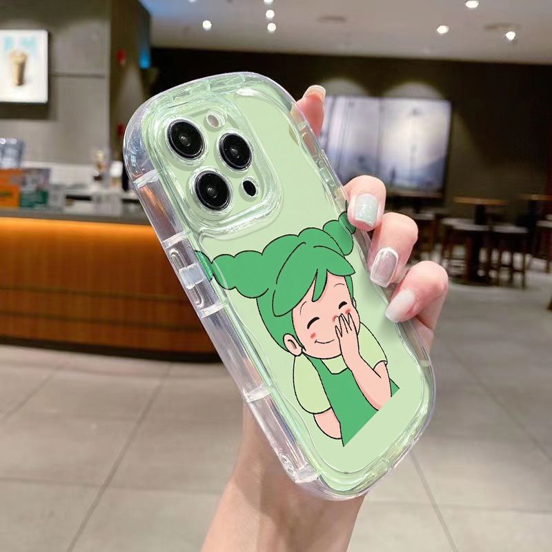 ✅Ốp Điện Thoại Mềm Trong Suốt Chống Sốc Hình Bé Gái Cho Iphone 8p 13iPhone14 Cute 12s / xr11promax Apple 7 0SAB