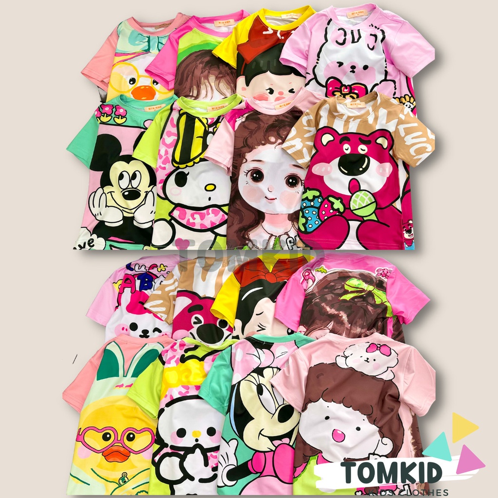 Đồ bộ cho bé gái set đồ bé gái chất thun lạnh chính phẩm loại 1 dày dặn sành điệu không nhão vải 10-40kg Tomkids