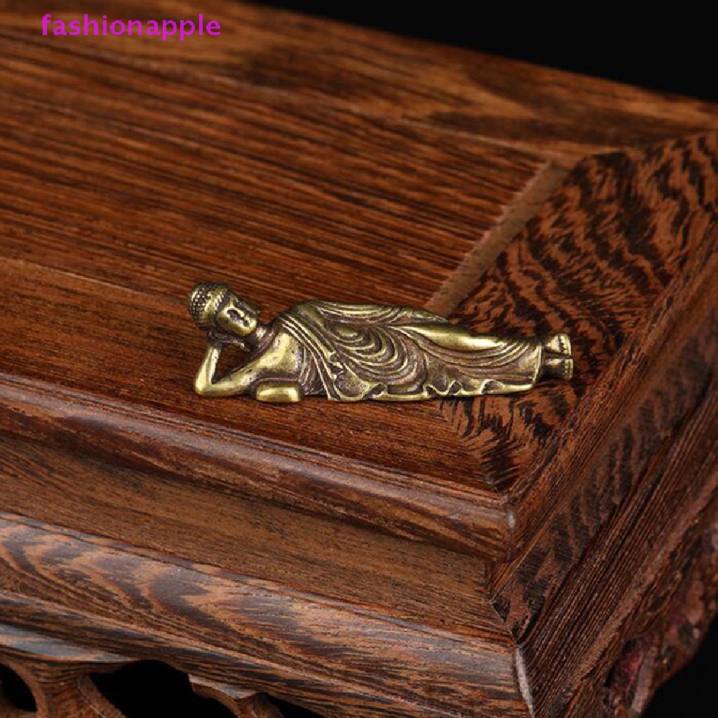 Mô Hình Tượng Phật Đang Nằm Màu Vàng Phong Cách Retro