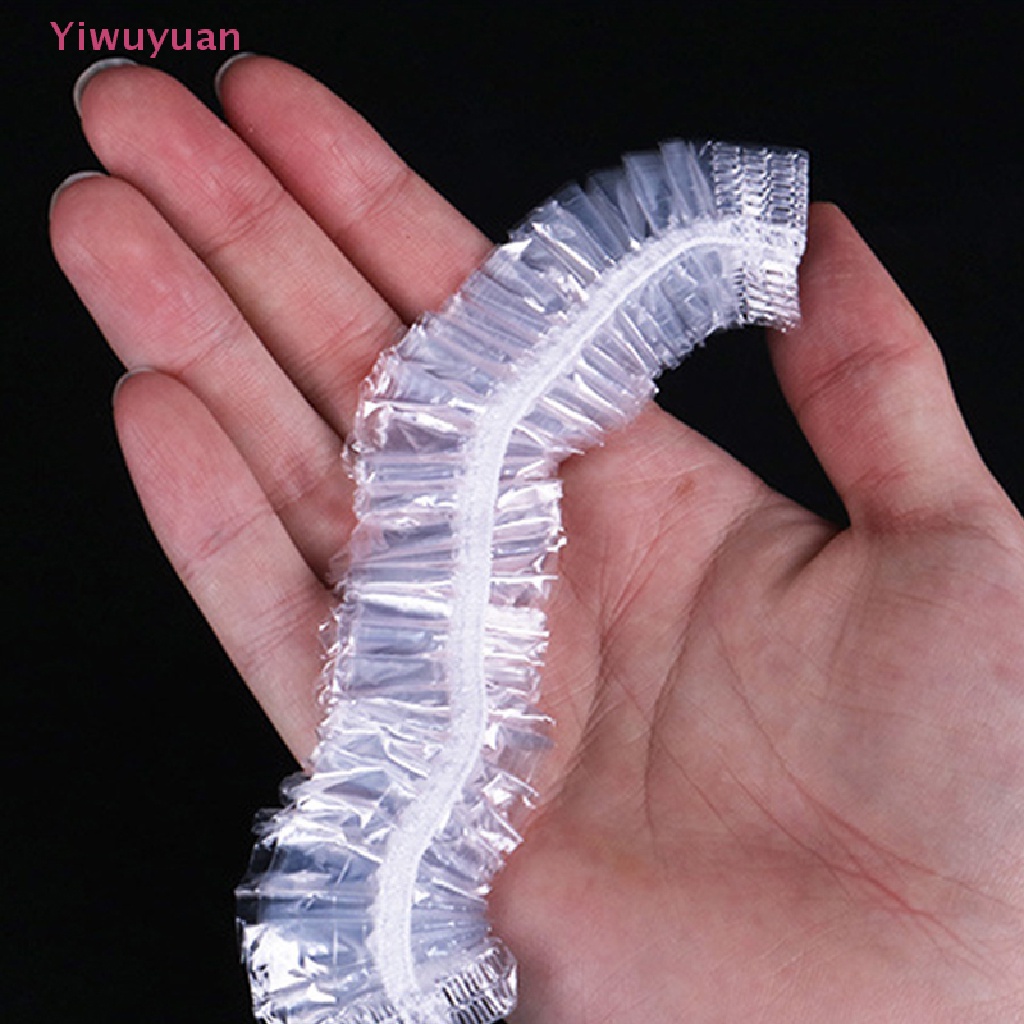 Set 100 Mũ Tắm Trùm Đầu Co Giãn Trong Suốt Dùng Một Lần