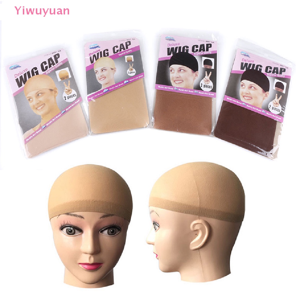 < Yiwuyuan > Tóc Giả Dạng Mũ Lưới Màu Đen Chất Lượng Cao Cho Nữ Giới
