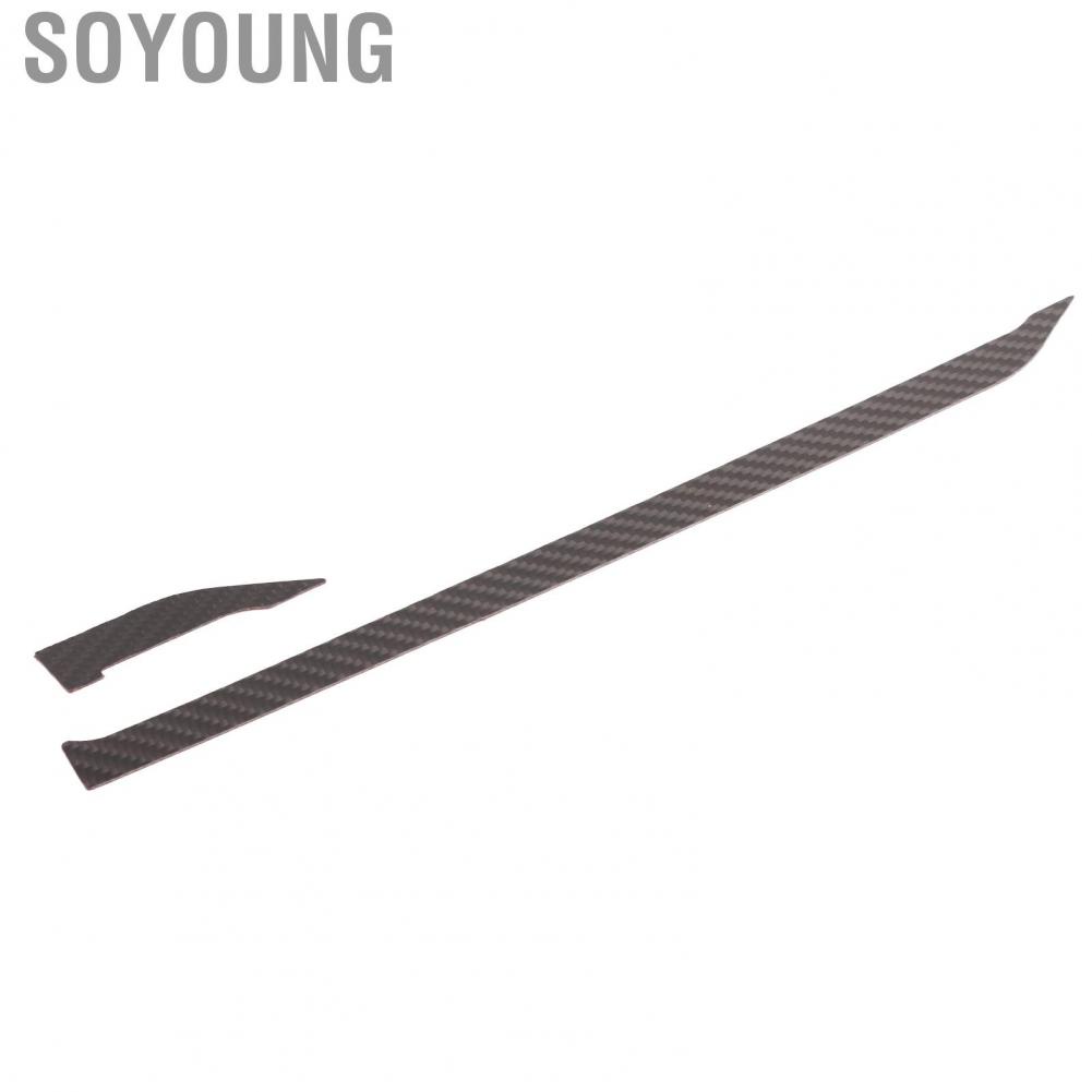 Soyoung Center Console Trim Strip  Perfect Fit 2PCS Carbon Fiber Lightweight Delicate Texture for UTV