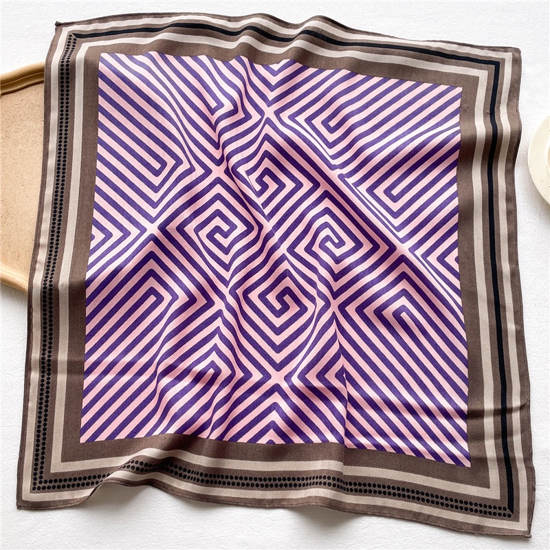 Khăn Choàng Cổ Vải Lanh Cotton Mỏng Họa Tiết Hình Học Đơn Giản Cho Nữ