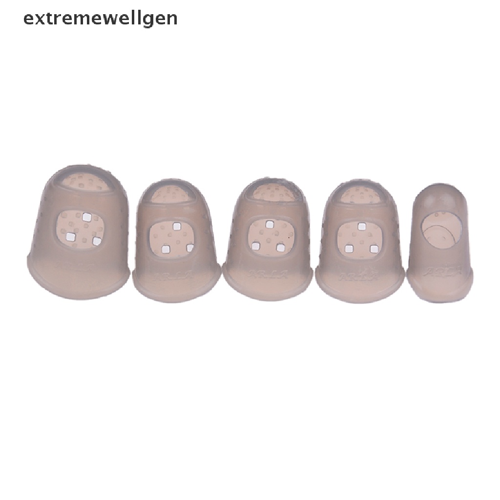 Bộ 5 Miếng Silicone Bọc Ngón Tay Chống Đau Khi Chơi Guitar