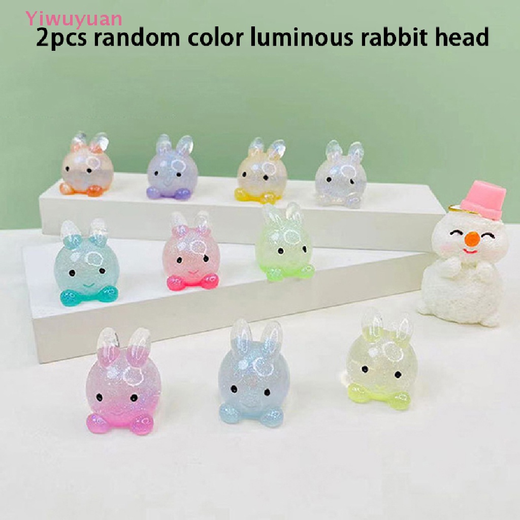2 Tượng Thỏ Con Phát Sáng Trang Trí Đáng Yêu Mới