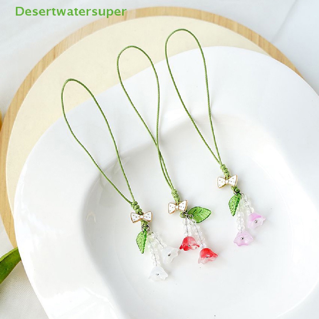 Dsvn Ốp Điện Thoại Hình Hoa Làm Thủ Công Có Dây Đeo Chìa Khóa / Tai Nghe / Xe Hơi