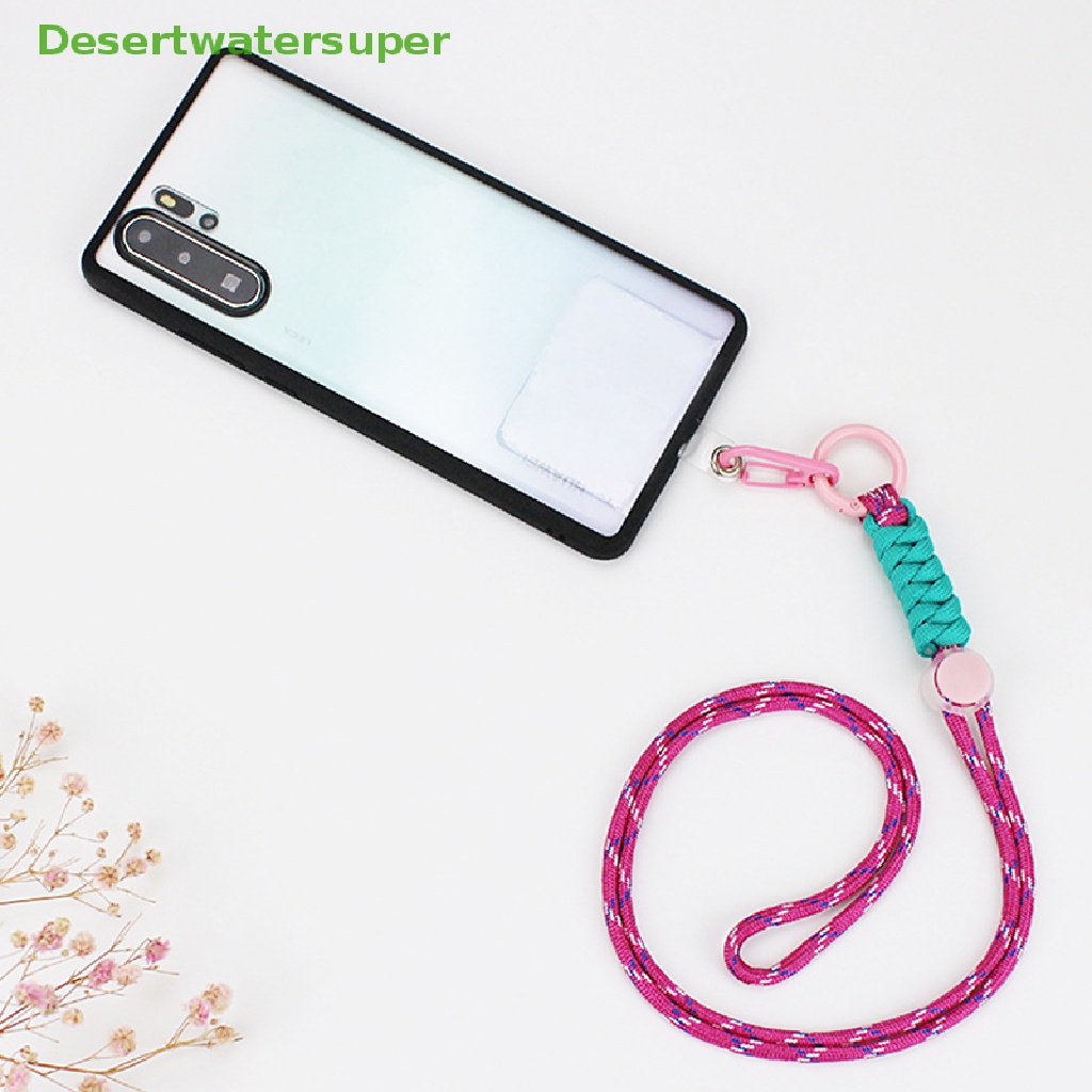 Dsvn Dây Đeo Điện Thoại Ngắn Dạng Móc Khóa Có Thể Điều Chỉnh Chống Thất Lạc al Dệt Kim Hai Màu Nóng Bỏng