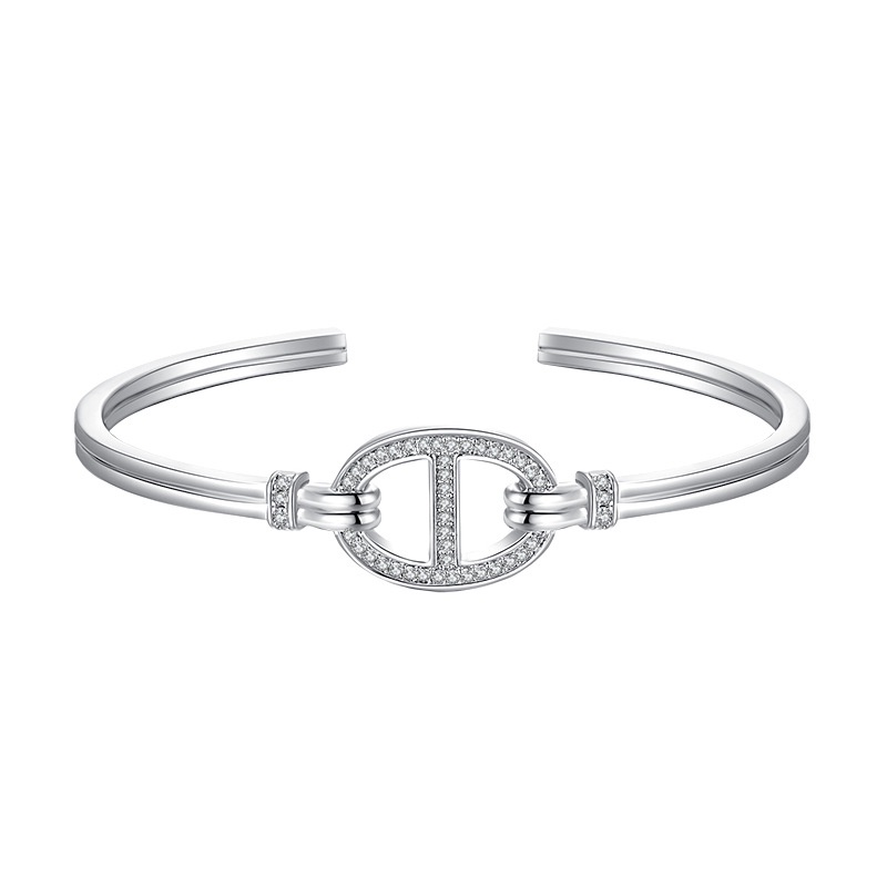 Vòng Tay Đính Đá Zircon Hình Mũi Heo Thời Trang Cho Nữ