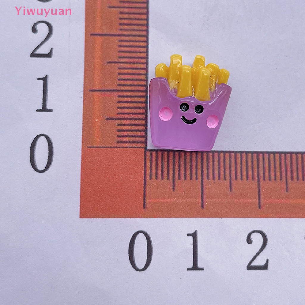 Bộ 2 Miếng Dán Hình Khoai Tây Chiên Dạ Quang Trang Trí Điện Thoại / Bảng Điều Khiển Xe Hơi