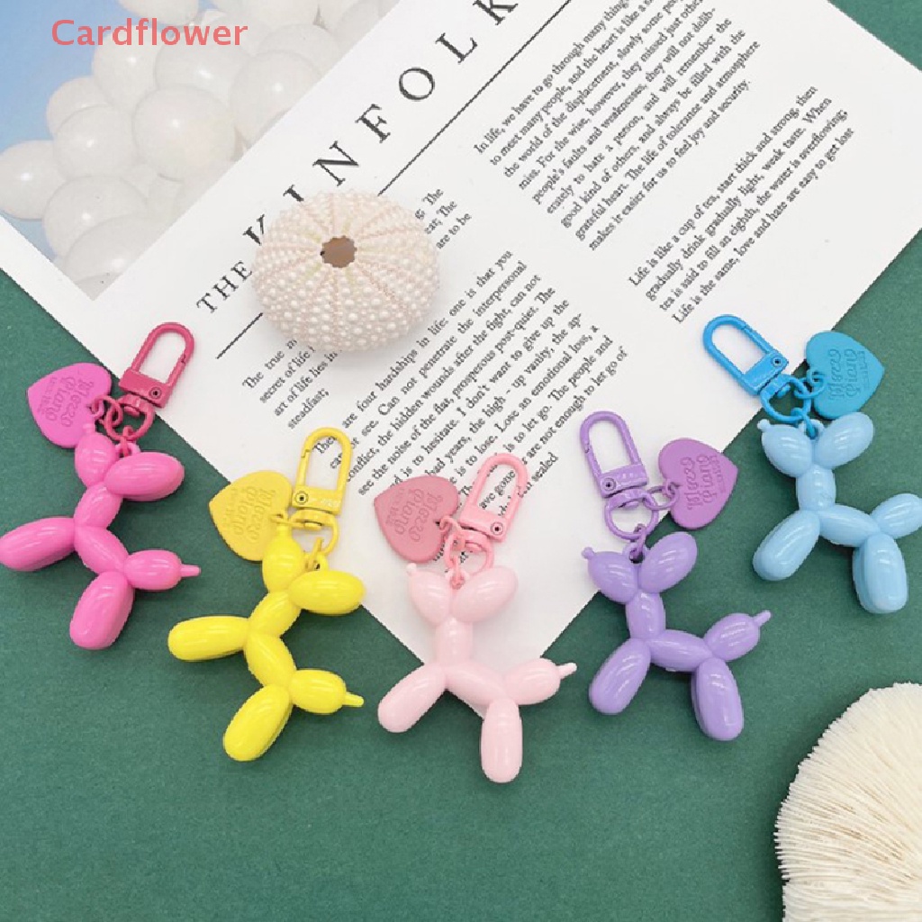 < Cardflower > Móc Chìa Khóa Xe Hơi / Túi Xách Dạng Thạch Hình Chú Chó Phong Cách Punk Thời Trang Dành Cho Nữ